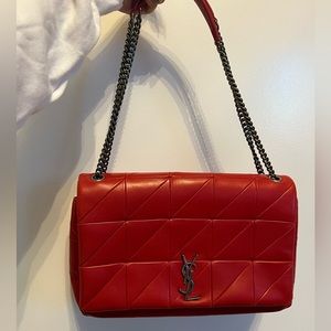 YSL Red Lambskin Handbag